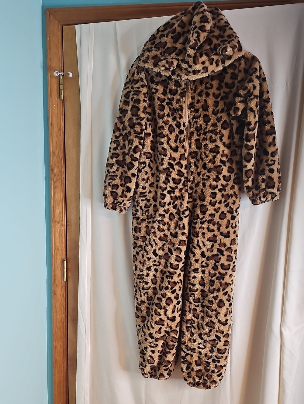 Kids Leopard Print Hooded Costume - Brown - Picture 1 of 7